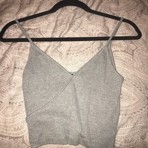 Topshop new cropped grey cami